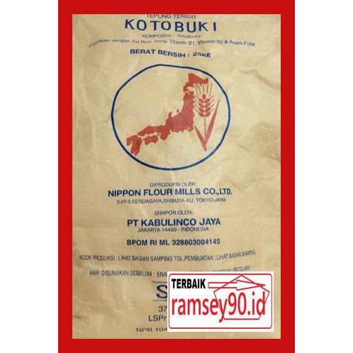

Rytdhy- Tepung Kotobuki / Terigu Jepang Protein Rendah 1Kg 7Utu7T-