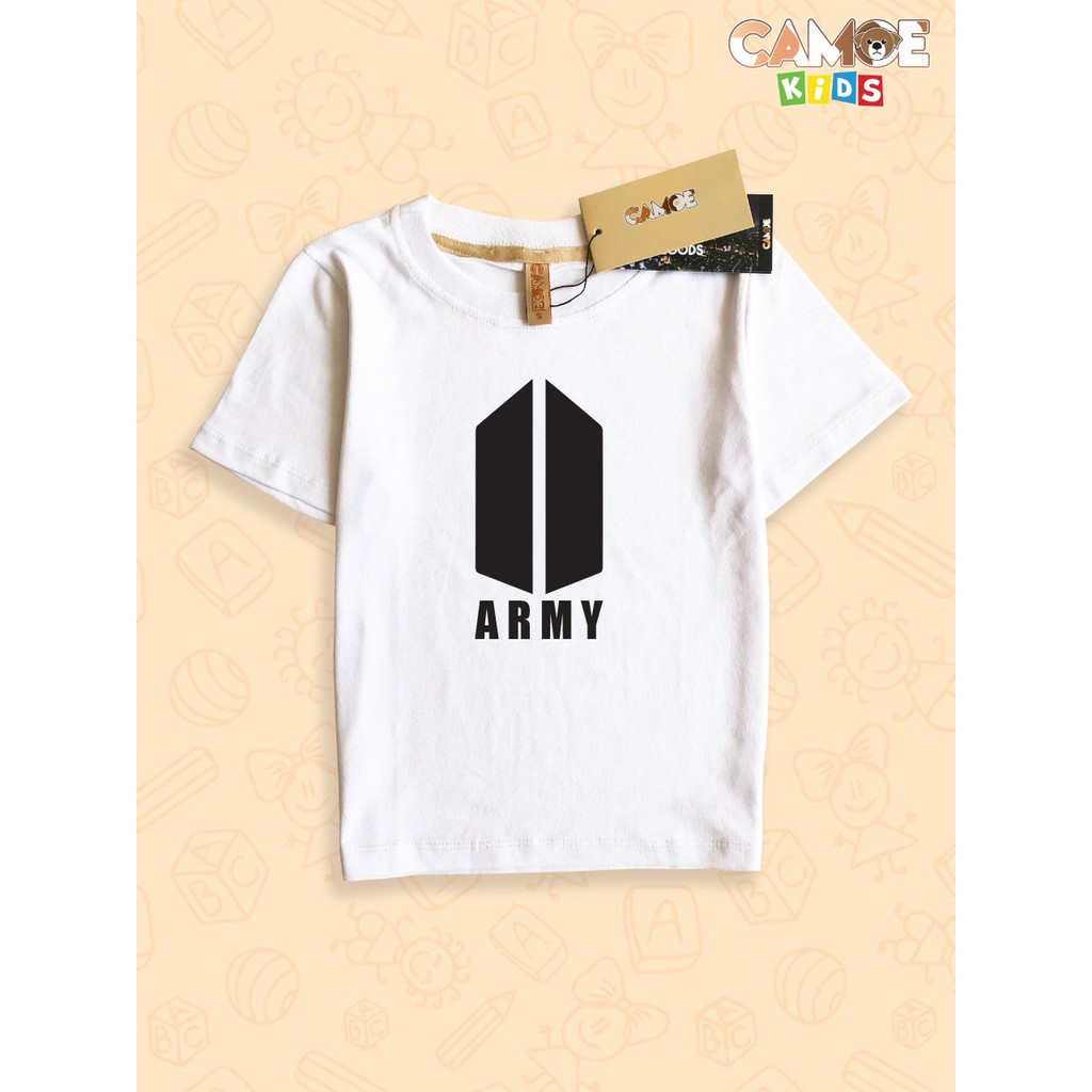Baju kaos anak kids logo BTS army kPop