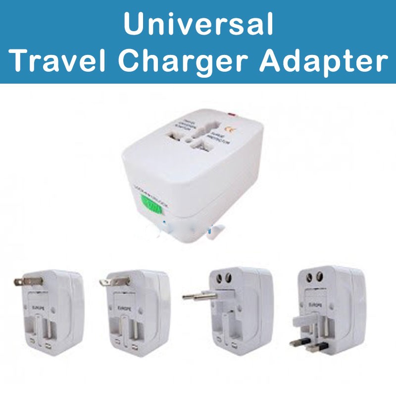 All in One (EU + AU + UK + US Plug) World Universal Travel Adapter - W