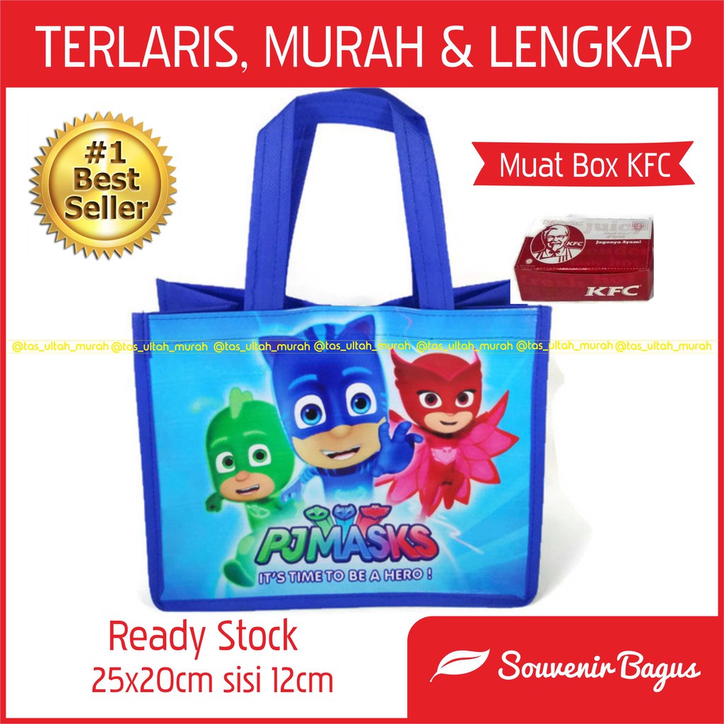 TERLARIS Tas Ultah PJ Mask / Tas Souvenir Ulang Tahun PJ mask / PROMO  Goodie Bag PJ Mask