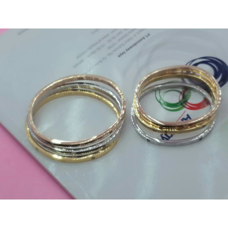 gelang titanium cati-er / bangle titanium catie* / gelang catie* titanium 1set isi 3pcs