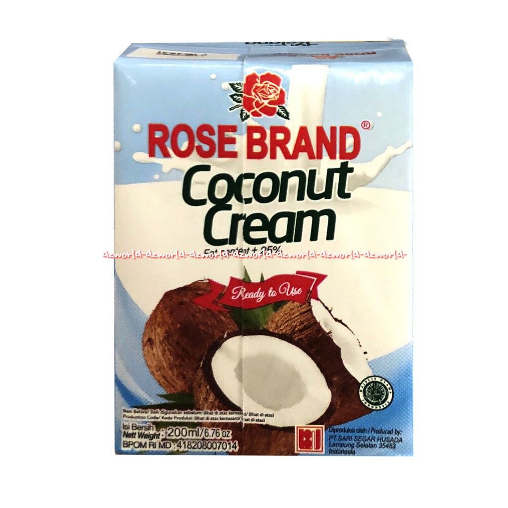 Rose Brand Coconut Cream 200ml Santan Kelapa Instan Siap Pakai