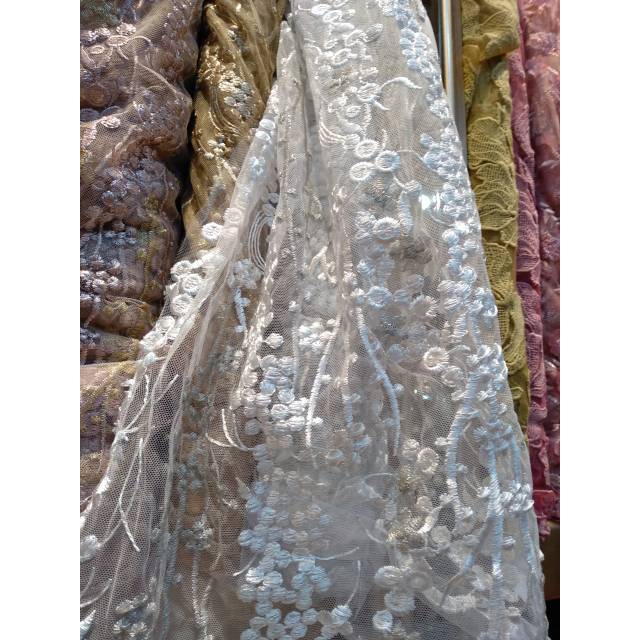 Brokat Tille Sulur Paku Full | Shopee Indonesia