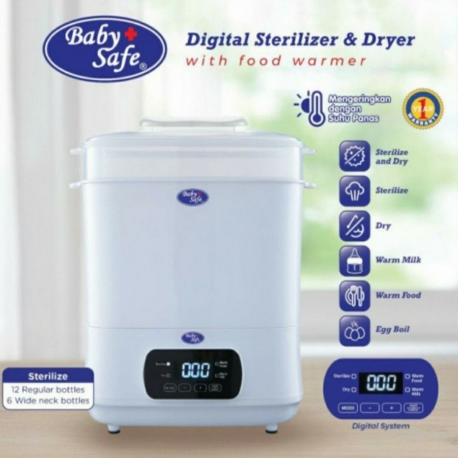 BabySafe Digital Sterilizer Dryer Bottle Food Warmer STE01