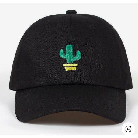 Topi Baseball Bordir Kaktus Bahan Cotton Drill Kualitas Premium Stylish dan Trendy BORDIR KAKTUS