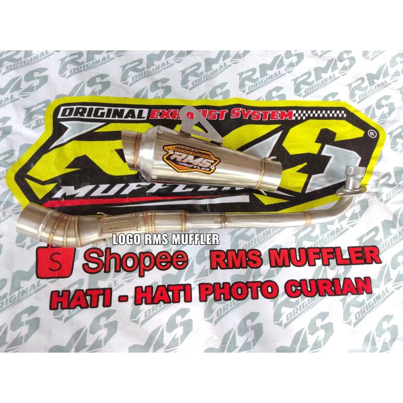 KNALPOT RMS MUFFLER ORIGINAL JUPITER Z SMASH SHOGUN VEGA GRAND ASTREA SUARA C70 LEGENDA LEHER PATEN 