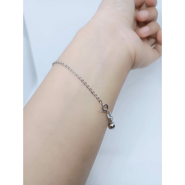 GELANG PERAK ASLI 925 LAPIS EMAS/GELANG NORI UKIR KECIL+1BEL/GELANG ASLI SILVER/GELANG FASHION