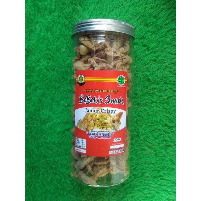 

Jamur Crispy BoBeb's Snack toples_250gram_Rp.37.000