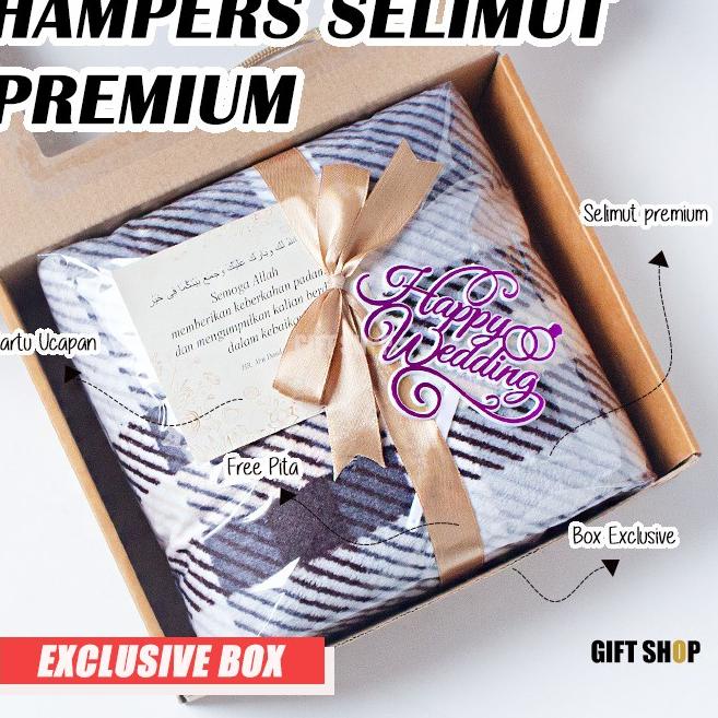 Terbaik.. Kado Pernikahan Hampers Hadiah Nikahan Wedding Gift Box Couple Nikah Selimut Bulu Dewasa H