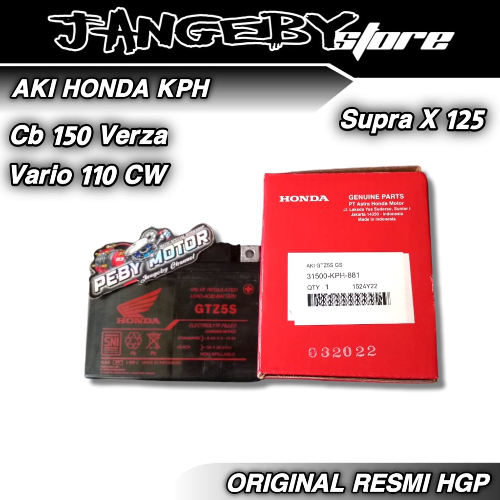 Jual Aki Accu Motor Honda Beat Vario 110 Original HGP Bisa Untuk Yamaha