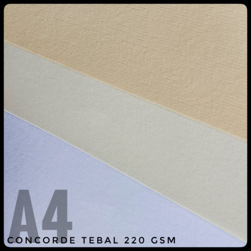 

KERTAS CONCORDE TEBAL 220 GR UK A4 / 21 CM x 29,7 CM ( ISI 50 LEMBAR )