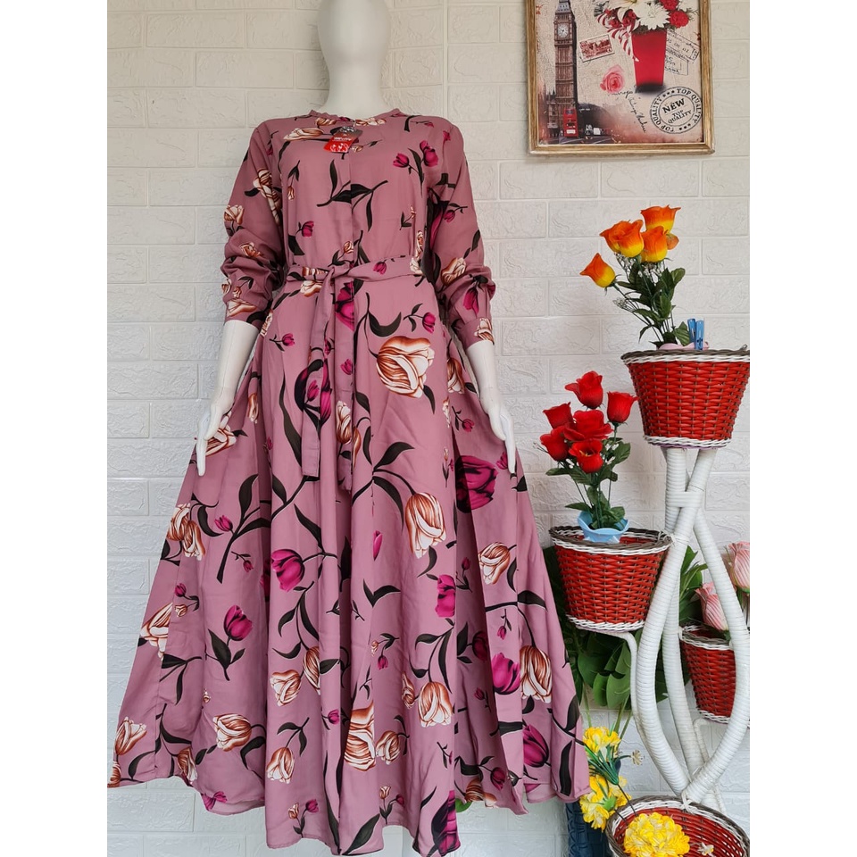 gamis terbaru 2021 modern lebaran/gamis syar'i set hijab/gamis terbaru 2021 modern kekinian/gamis mu