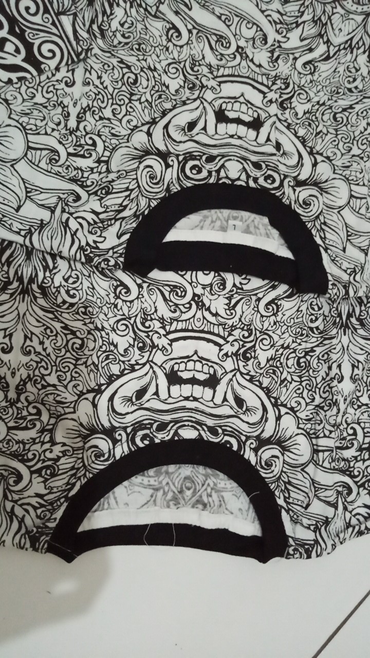 Kaos Batik Full Print Motif Barong || Kaos Bali Island || Kaos Etnik