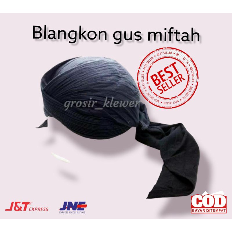 Blangkon lipat hitam polos //blanglon sunan kalijaga//blangkon gus miftah