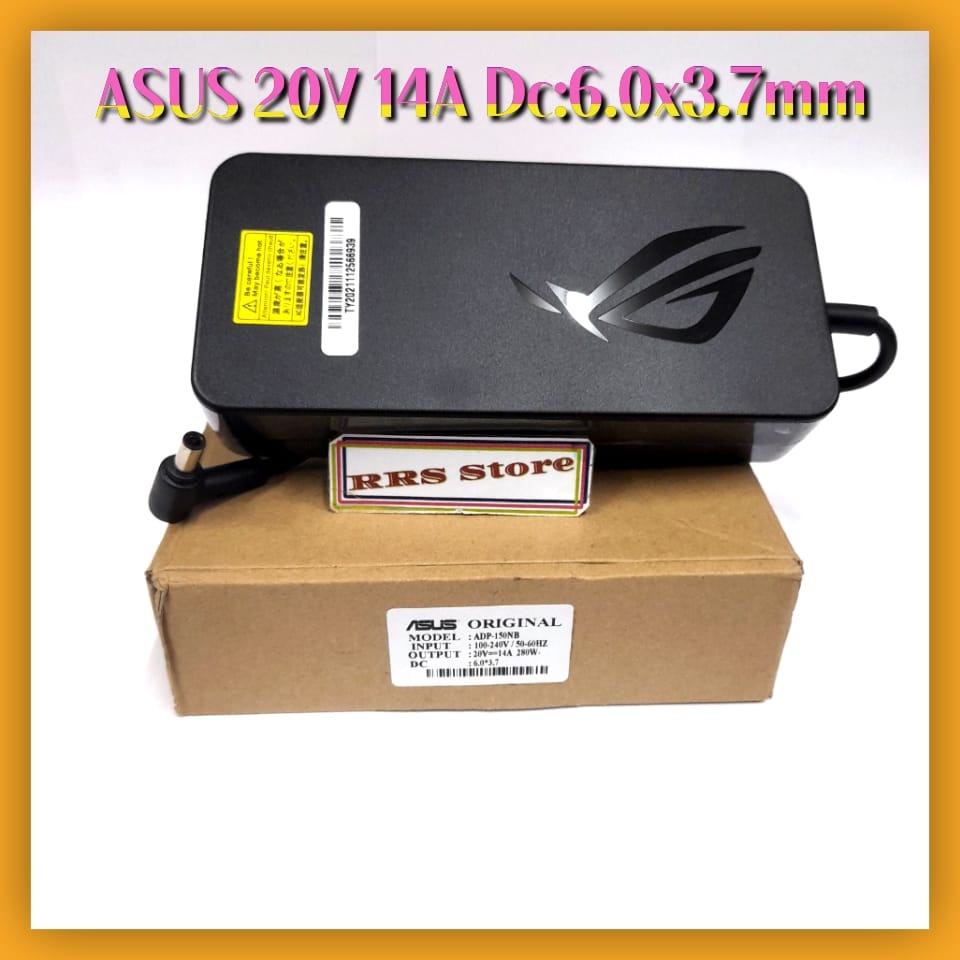 Adaptor Charger Asus ROG Mata Asli 20V 14A 280W 6.0X3.7mm ADP-280BB B ASLI Asus PG35V G703GI GX701 ROG G703GX G703GS G703GI-E5144T G703GI-E5097R, G703GS-E5024T, G703GI-XS71, G703GI-E5048T, G703GS-E5006T, G703GS-78D07CB1, G703GI-E5005R, G703GI-73500T