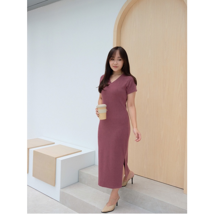 Kadaka D-0203 Midi Dress Knit Premium Stretch