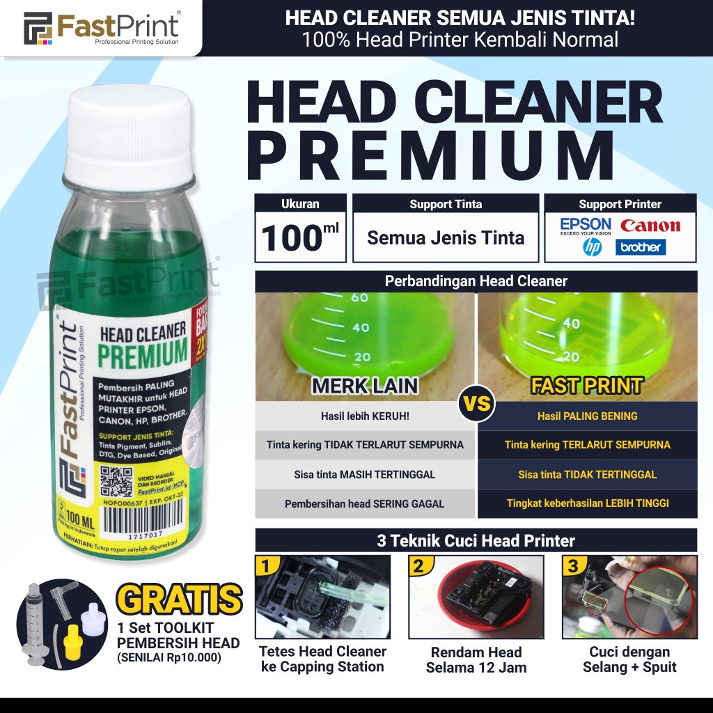 Head Cleaner Premium Fast Print 100 ML