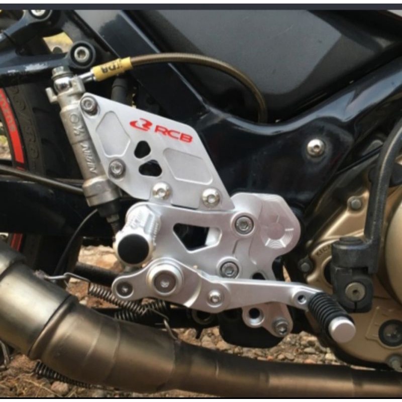 Footstep underbone RCB belang / satria fu injeksi single set s4 silver