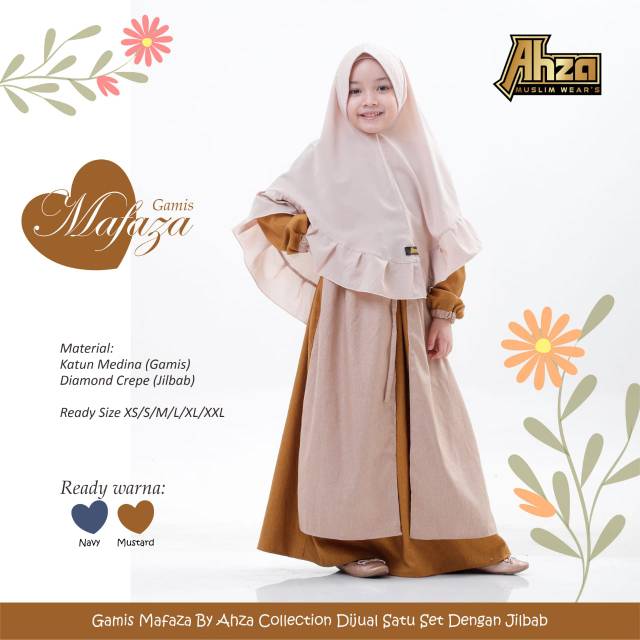 New Baju Lebaran Gamis anak Mafaza series original by Ahza