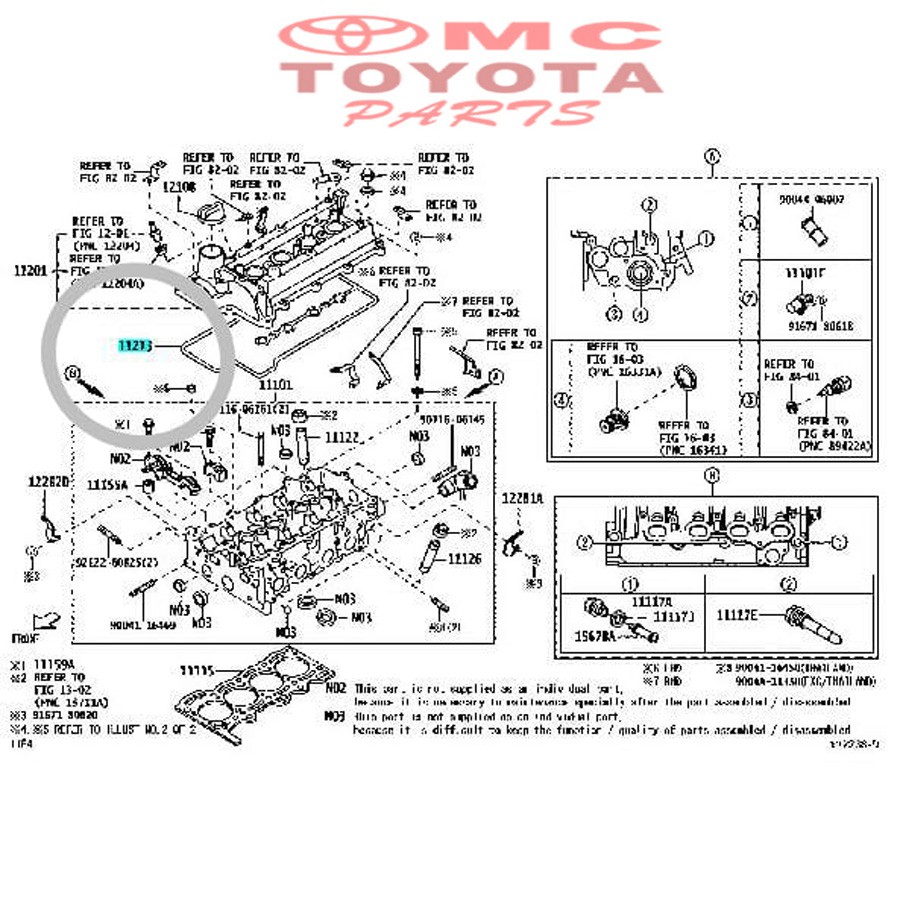 Paking Packing Tutup Klep Cylinder Head Avanza Xenia Rush Terios 11213-BZ011