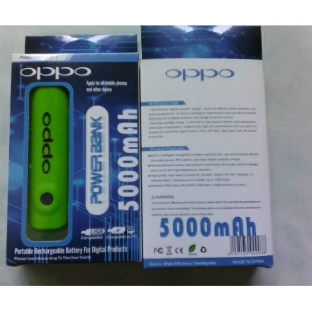 Powerbank oppo 5000 mah dapet kabel charger
