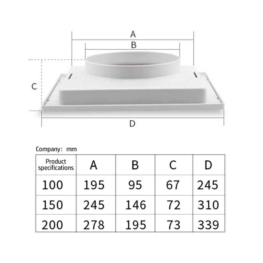 R-FLOWER Air Vent Diffuser Adjustable Perlengkapan Udara Sirkulasi Udara Perbaikan Rumah Penutup Lubang Ventilasi Anti Burung Dan Tikus