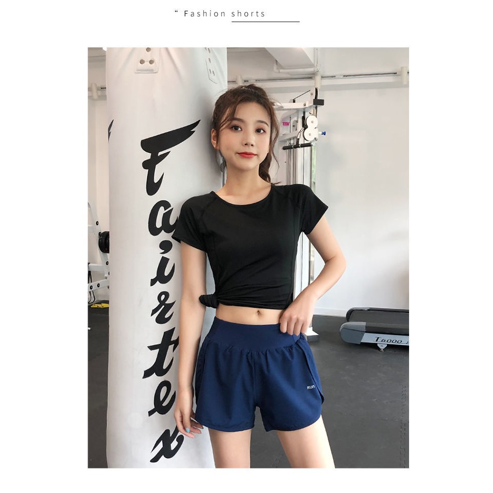 Pennay Sport Women - Hotpants Sport Wanita Dua Layer Celana Pendek Olahraga Yoga Gym Zumba