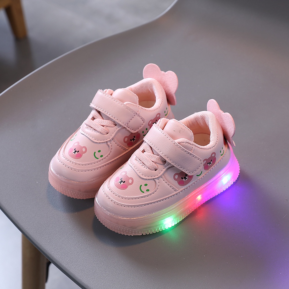 Sepatu Anak LED Beruang  Sneaker Teddy Bear