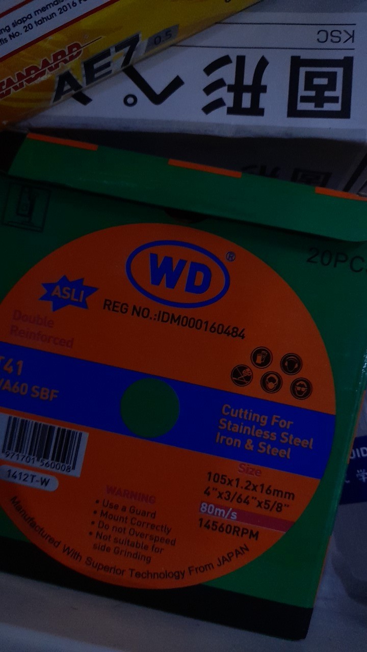 Batu Potong / Batu Gurinda / Mata Gerinda Wd 4 X 1.2 / 4 Inch X 1,2mm 20pcs