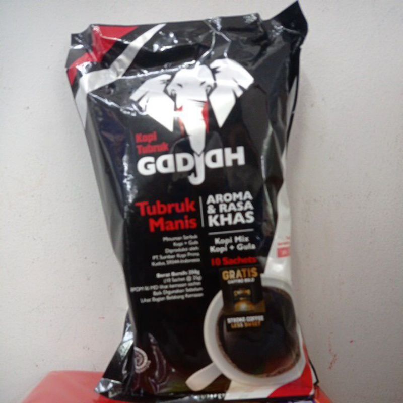 

kopi tubruk gadjah isi 10 sachet