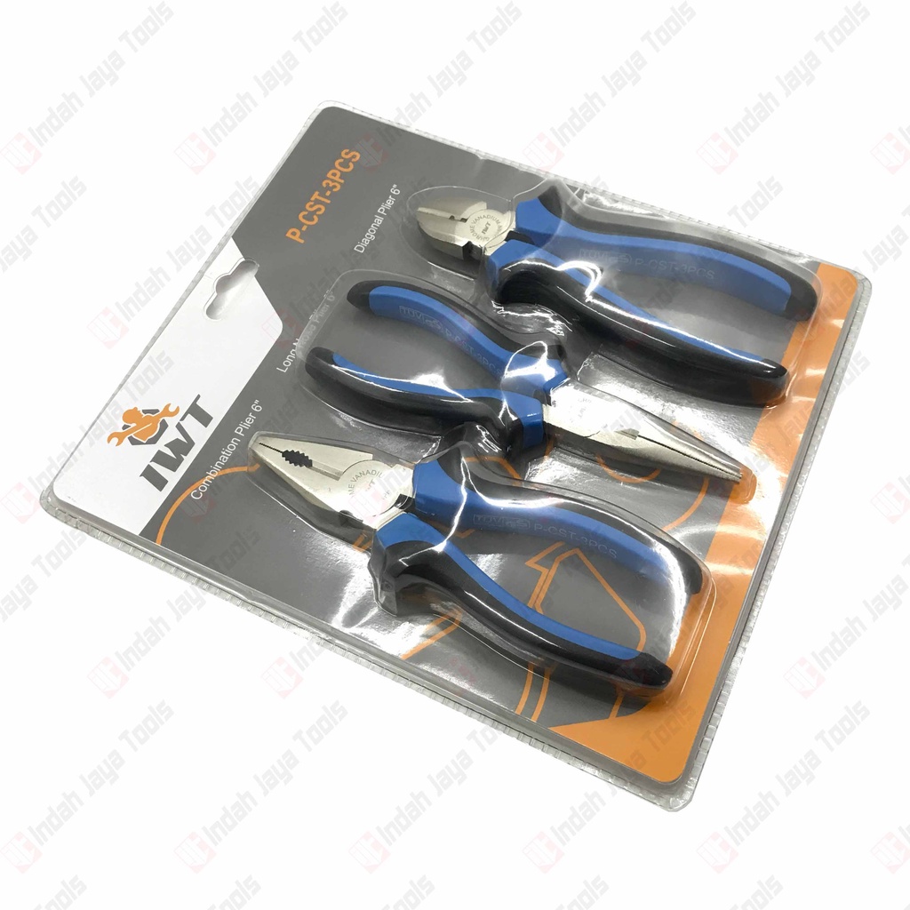 IWT P-CST-3PCS Tang Set 3 Pcs Paket - Tang Kombinasi Lancip Potong