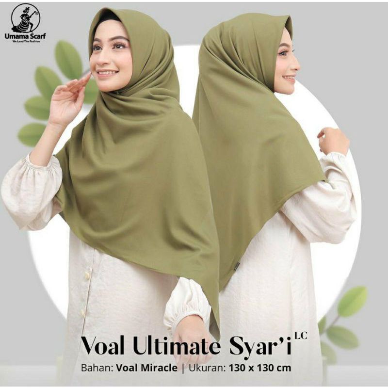 Saudia Syar'i/ UMAMA VOAL 130 x 130/ Kerudung segi empat jumbo umama coksu