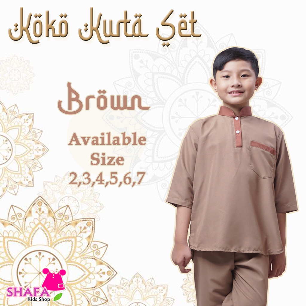 SETELAN KOKO ANAK / PAKAIAN MUSLIM ANAK LAKI-LAKI / SETELAN BAJU KOKO KURTA PAKISTAN USIA 2 - 8 TAHUN / BAJU KOKO ANAK LAKI-LAKI 01