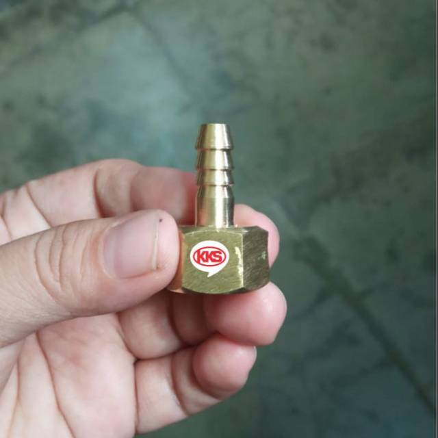 Nepel Drat Dalam 3/8" X 1/4" Selang Kuningan
