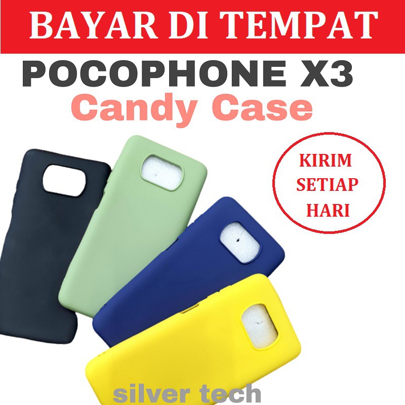 Silvertech Kesing Xiaomi Poco X3 Poco M3 Poco X3 GT Silikon Macaron Aneka Warna dan Model softcase Case silicon Hardcase Temperglass