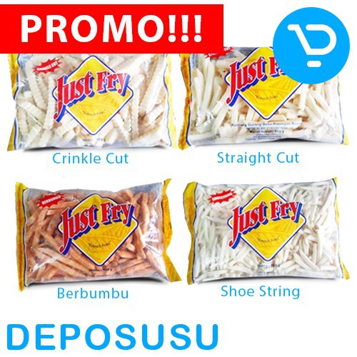

JUST FRY 900g JUSTFRY French Fries kentang snack allvarian murah PROMO
