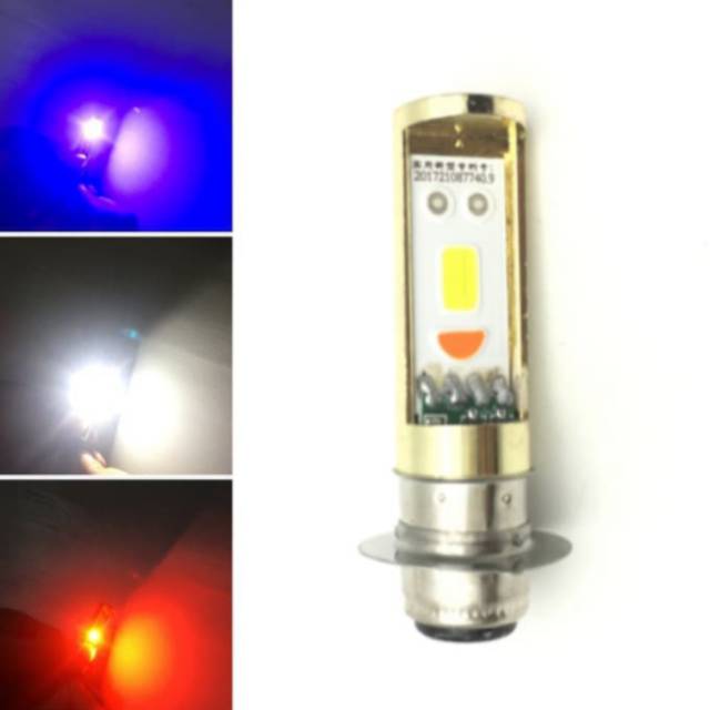 Lampu Depan Motor Bebek Dan Metik Soket H6 Acdc Senja Strobo Biru Dan Merah Blitz
