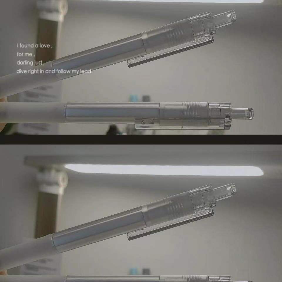 The new transparent type press large-capacity carbon bullet neutral press pen student office gel pen