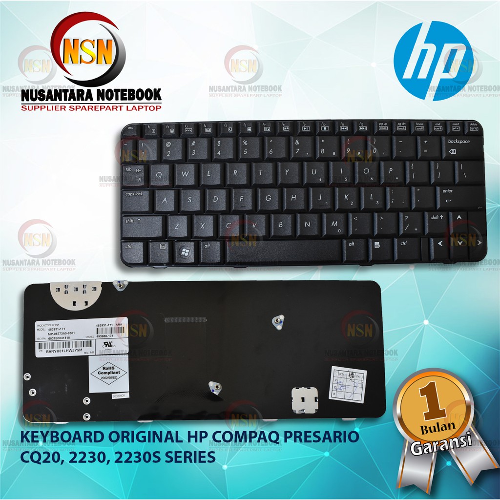 Keyboard Original HP Compaq Presario CQ20 2230 2230S Series