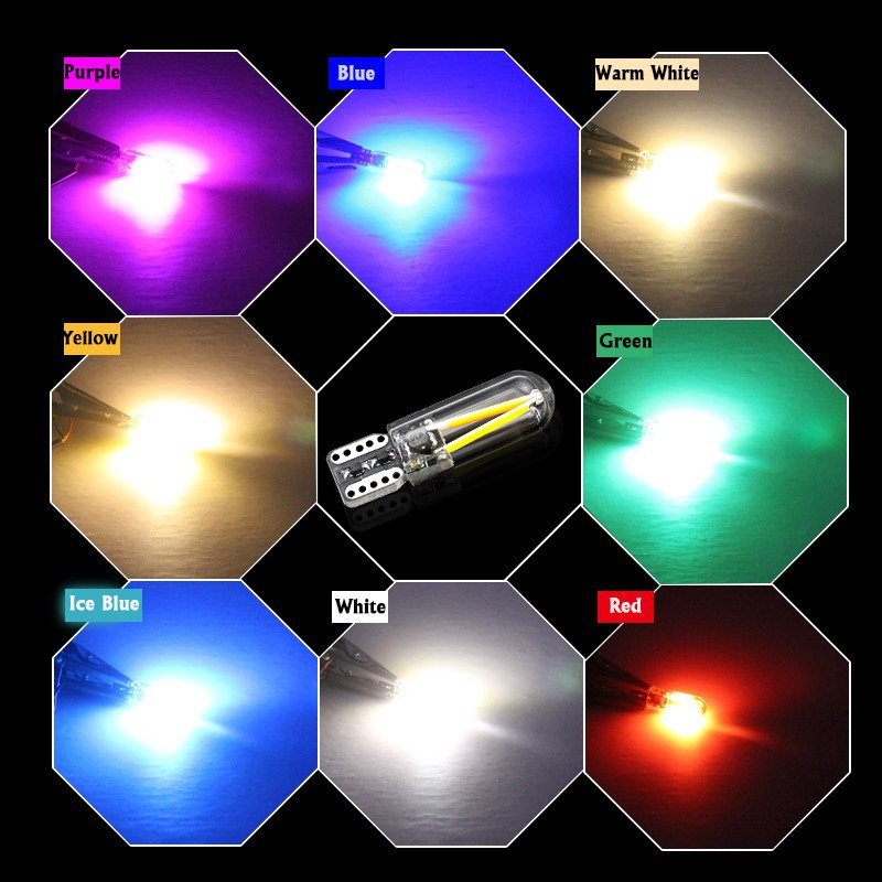 1 pc Lampu LED T10 Canbus Bahan Silikon Warna Putih untuk Mobil 94 W5W
