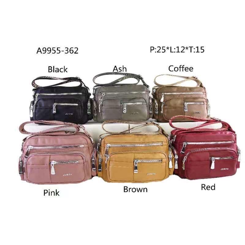 Tas selempang Junfa Bahan Parasut Terbaru. Size 27x12x15 cm. Tas Wanita Tas Selempang wanita Import Tas Junfa Import BEST SELLER TERBARU BISA BAYAR DITEMPAT.!!!!