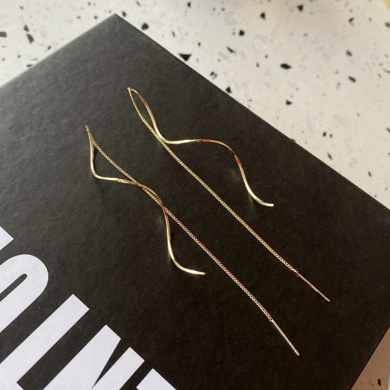 Anting Anting Rosegold Panjang Titanium Anti Karat&Luntur