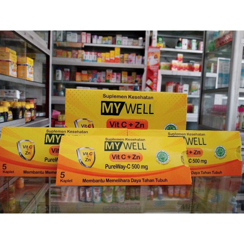 My Well Vit C+Zn | 1 strip isi 5 Kaplet - ED 04/2026