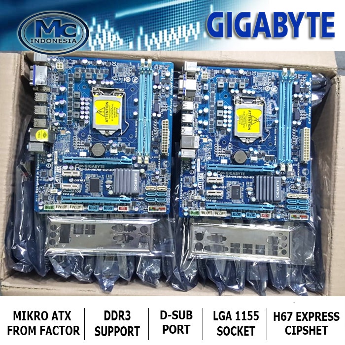 Mainboard MOBO H67 LGA 1155 Gigabyte