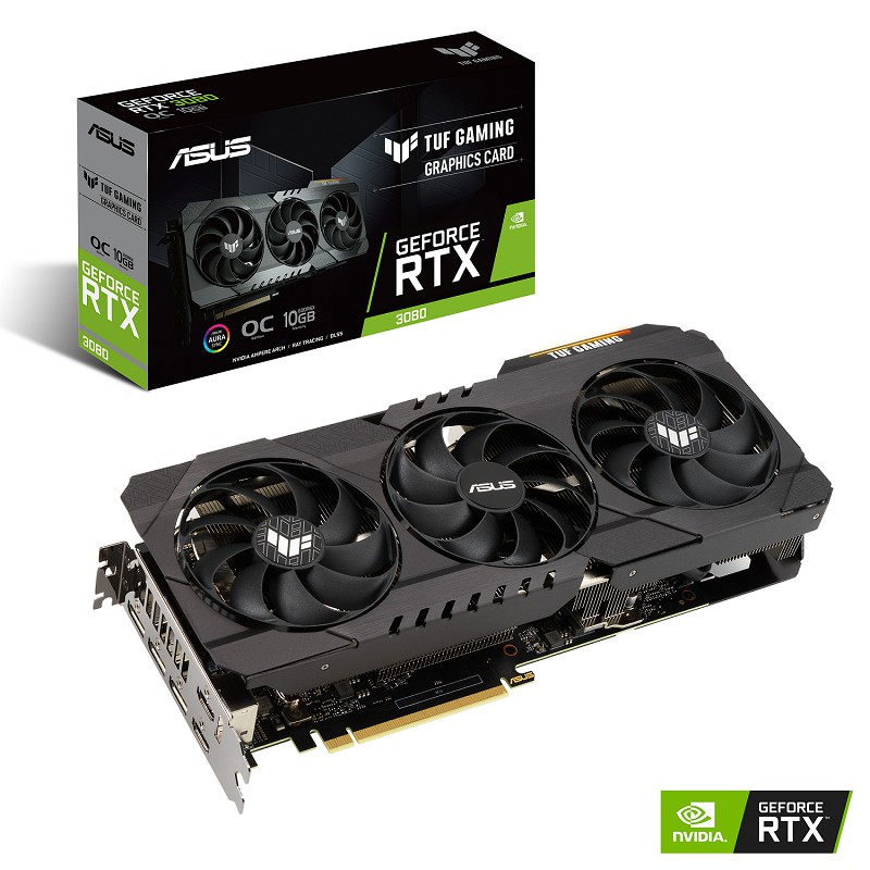 ASUS TUF RTX 3080 12GB OC GAMING 12G RTX3080-O12G GDDR6X 3FAN VGA CARD