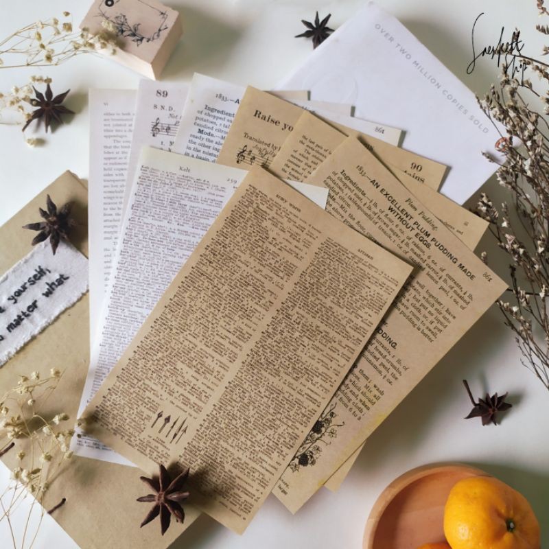 

Retro English Decorative Kraft Paper for Scrapbook