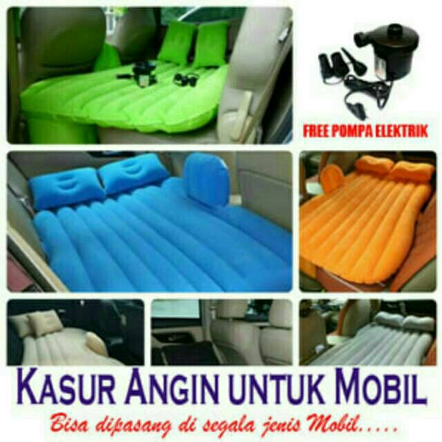 Kasur matrass angin mobil portable dan pompa angin