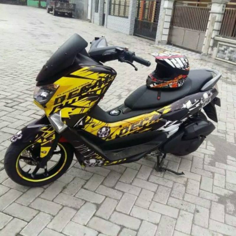 Decal Yamaha Nmax KuningHitam Mewah