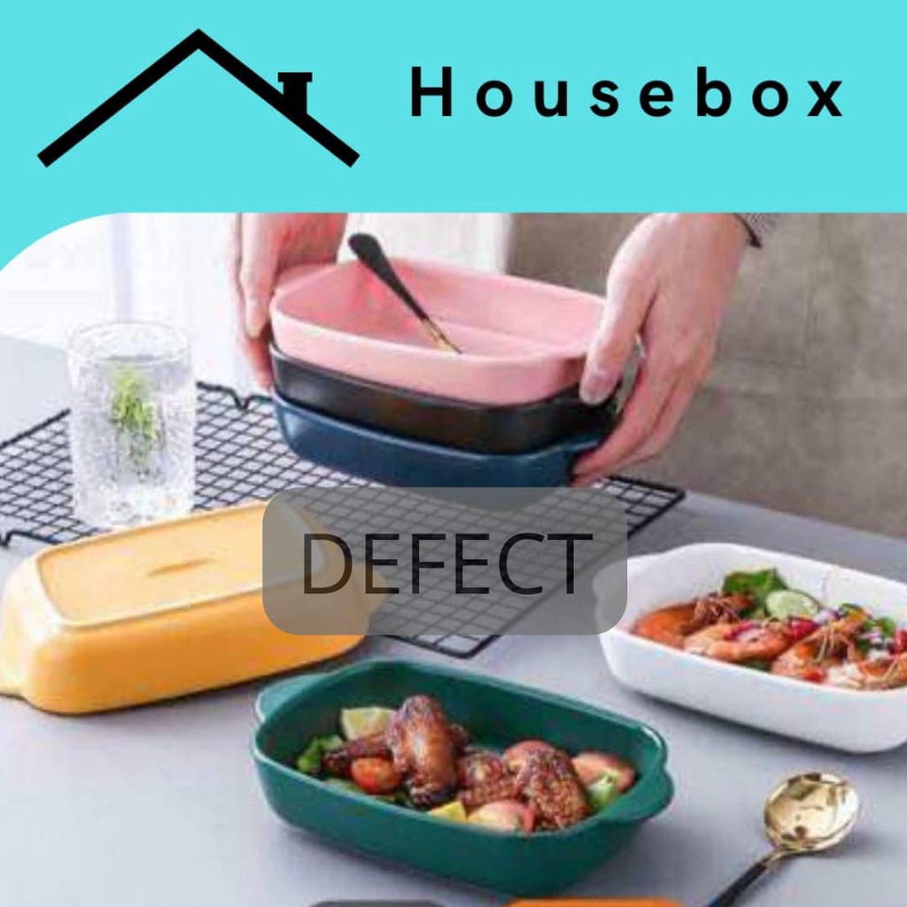 DEFECT PIRING SAJI KERAMIK OVAL PIRING KERAMIK TAHAN PANAS