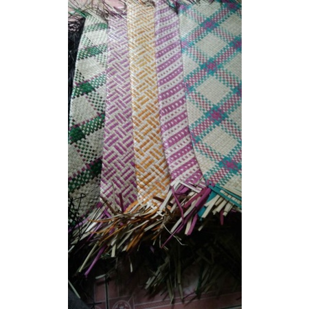Tikar anyaman pandan motif  random
